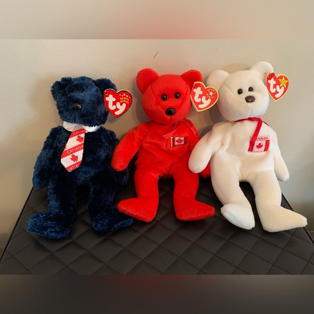 3 Beanie Babies (Bears)